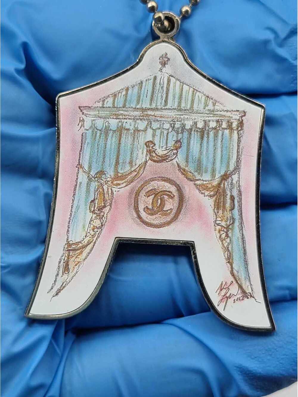0312# - Authentic 2012 CHANEL Runway  Enamel Circus Tent Bag Charm- As Is